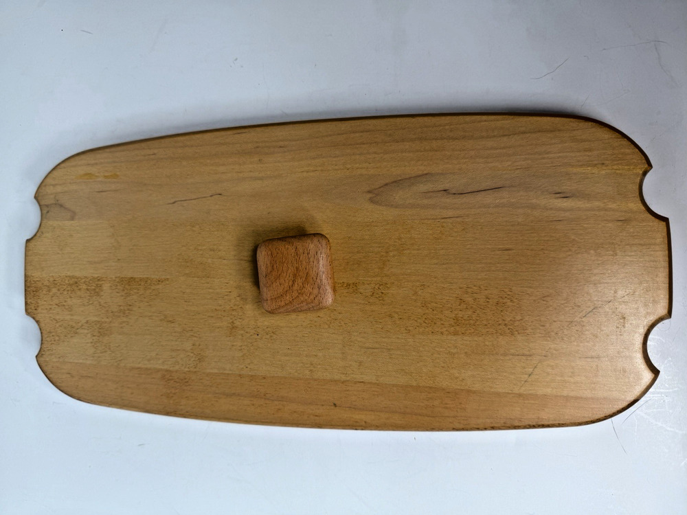 Longaberger WoodCrafts Wooden Basket Lid 13" x 6.5" Notched Ends Wood Knob